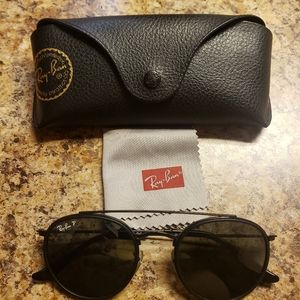 Ray-Ban Round Double Bridge Poloarized Sunglasses